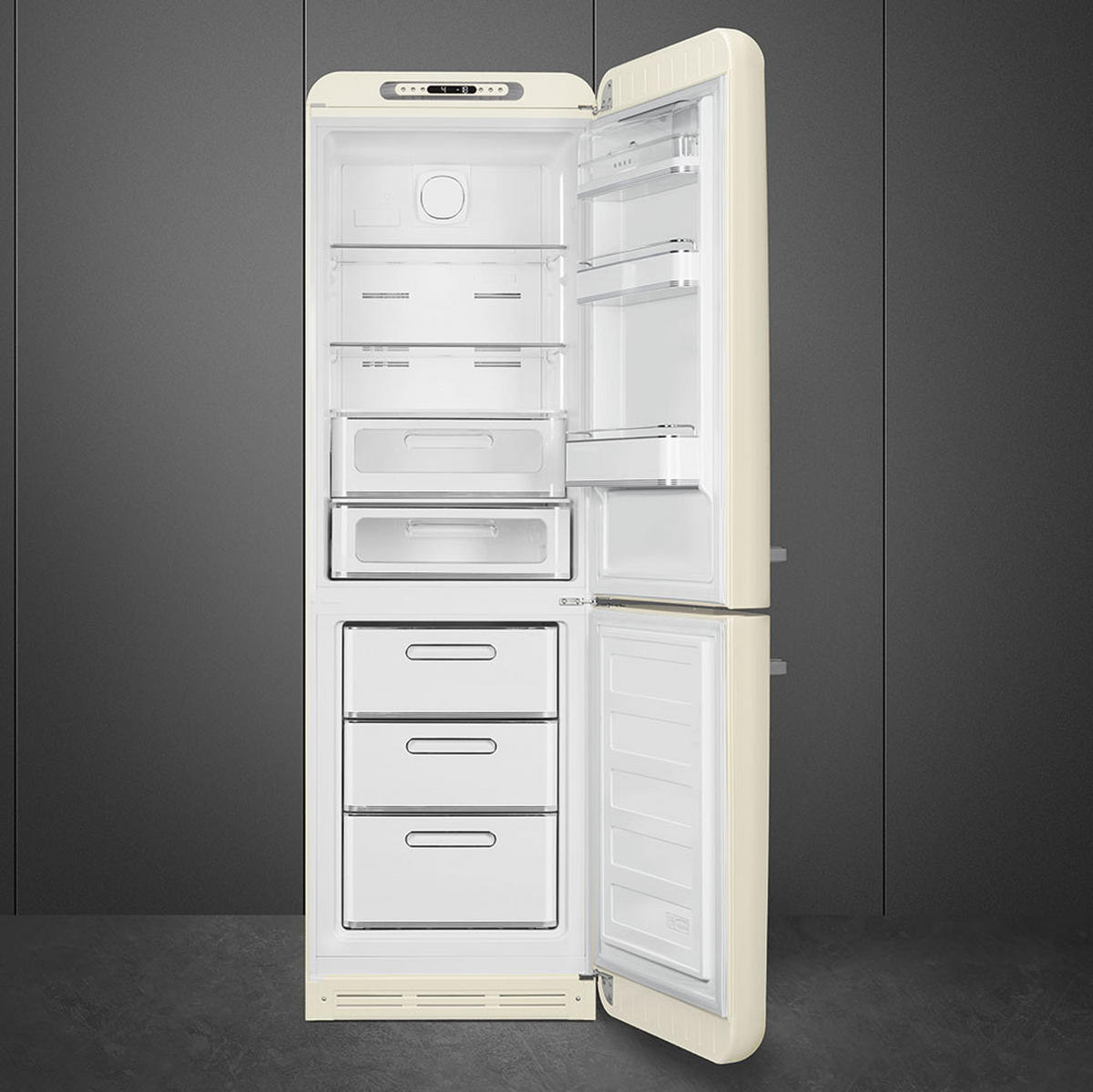 KÜHL-GEFRIER-KOMBINATION 60/196,8/72,8 cm FAB32RCR5  - Creme, Basics, Metall (60/196,8/72,8cm) - SMEG