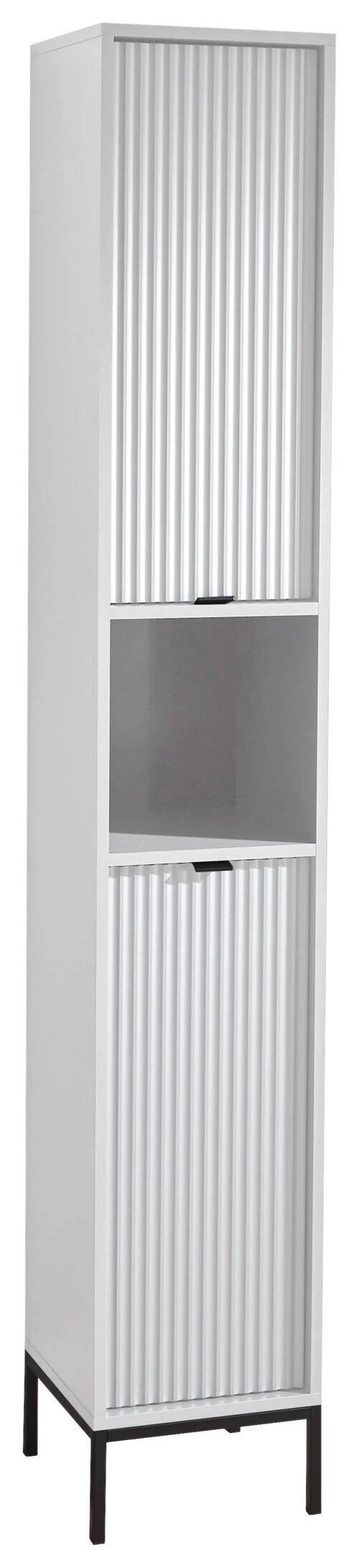 HOCHSCHRANK 32/195/32 cm - Anthrazit/Weiß, MODERN, Holzwerkstoff/Kunststoff (32/195/32cm) - MID.YOU
