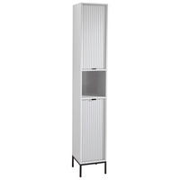 HÖGSKÅP  - vit/antracit, Modern, metall/trämaterial (32/195/32cm) - MID.YOU