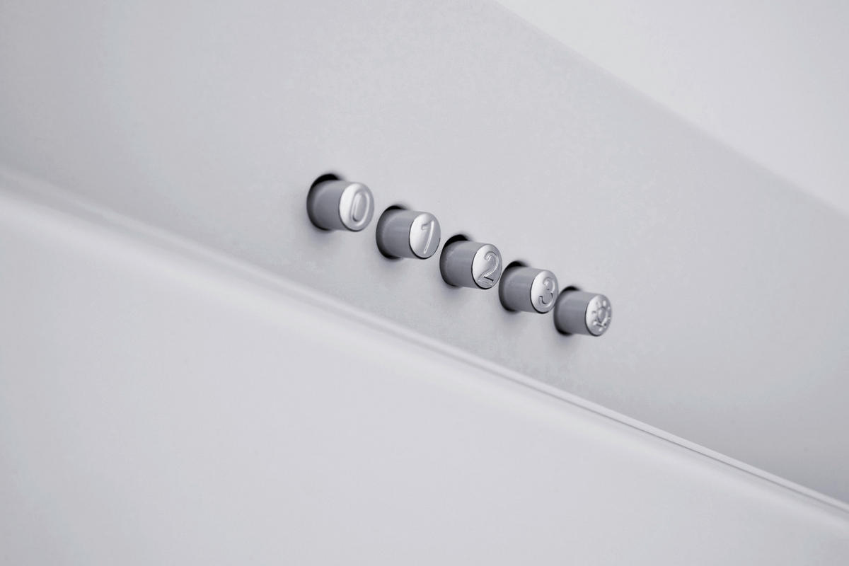 DUNSTABZUGSHAUBE CH33060WB  - Weiß, Trend, Glas/Metall (59,5/68,1-101,1/30cm) - Respekta