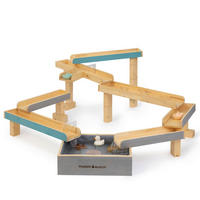 WASSERBAHN Petrol, Naturfarben, Grau  - Petrol/Naturfarben, Basics, Holz - MUDDY BUDDY