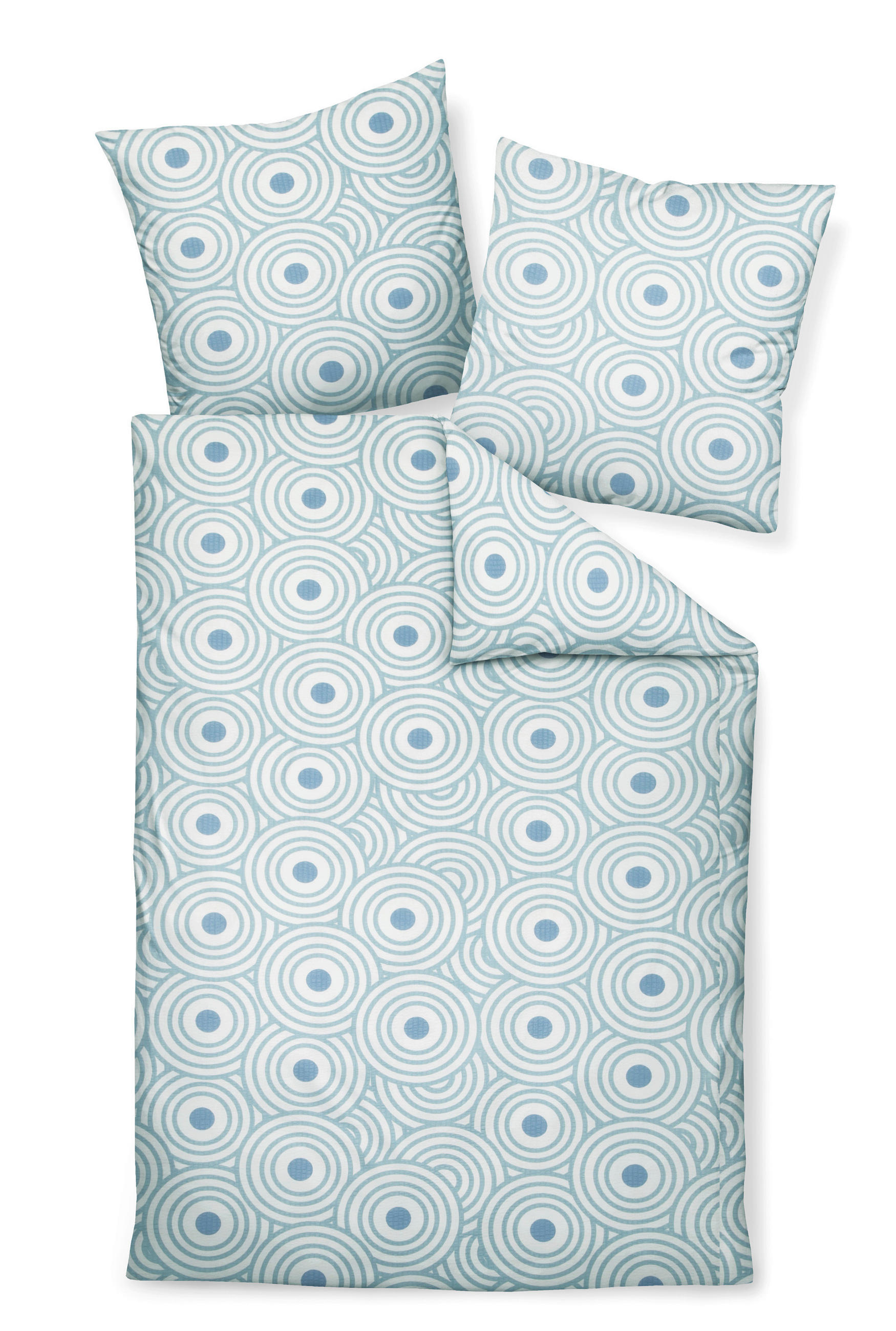 BETTWÄSCHE Seersucker 135/200 cm  - Blau, Basics, Textil (135/200cm) - Janine