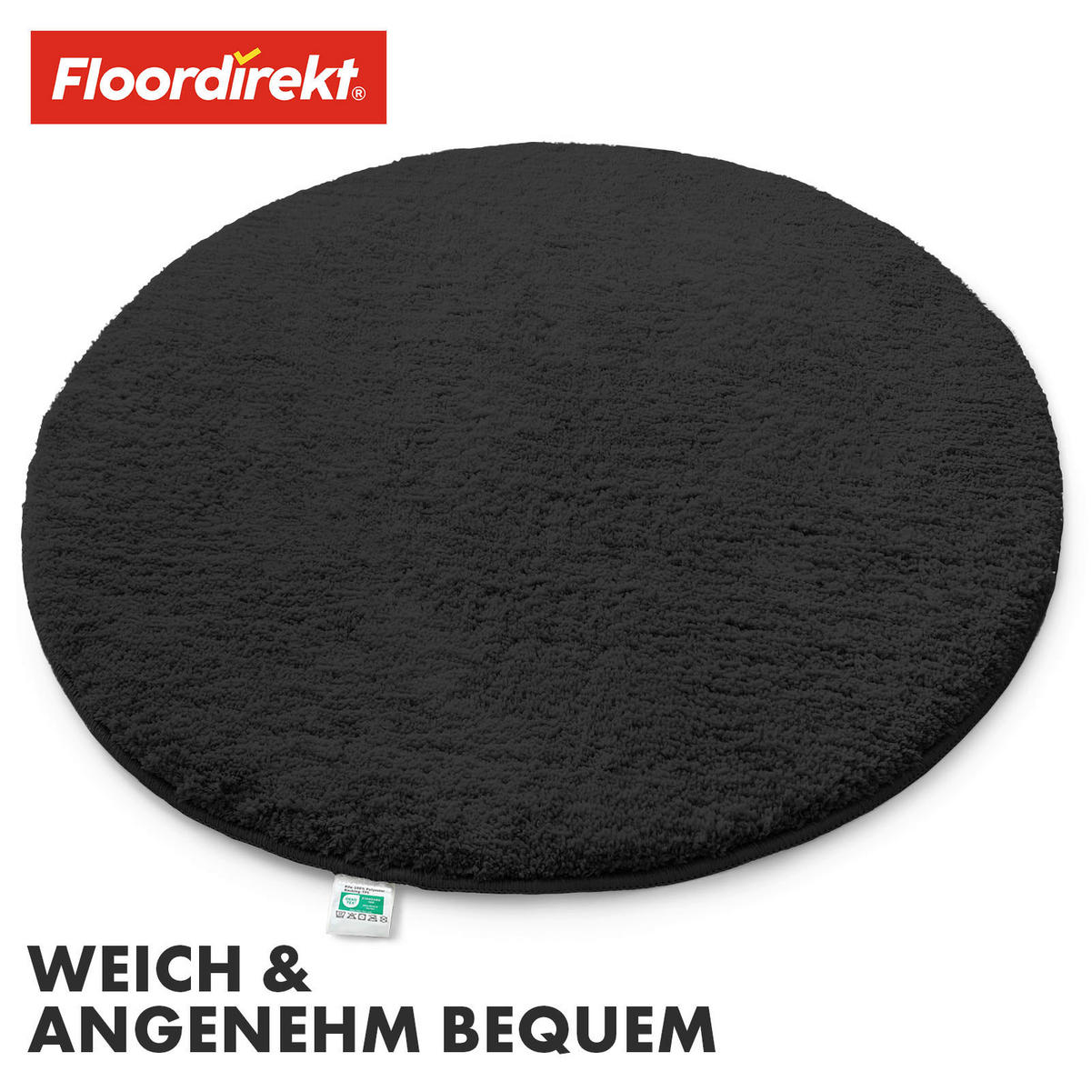 BADEMATTE SKY Schwarz 95 cm  - Schwarz, Basics, Kunststoff/Textil (95cm) - Floordirekt