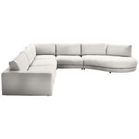 ECKSOFA in Chenille, Cord Creme  365/425 cm  - Creme/Schwarz, Design, Kunststoff/Textil (365/425cm) - Lomoco