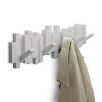 VJEŠALICA ZIDNA  siva  plastika  - siva, Basics, plastika (18/3/49cm) - Umbra