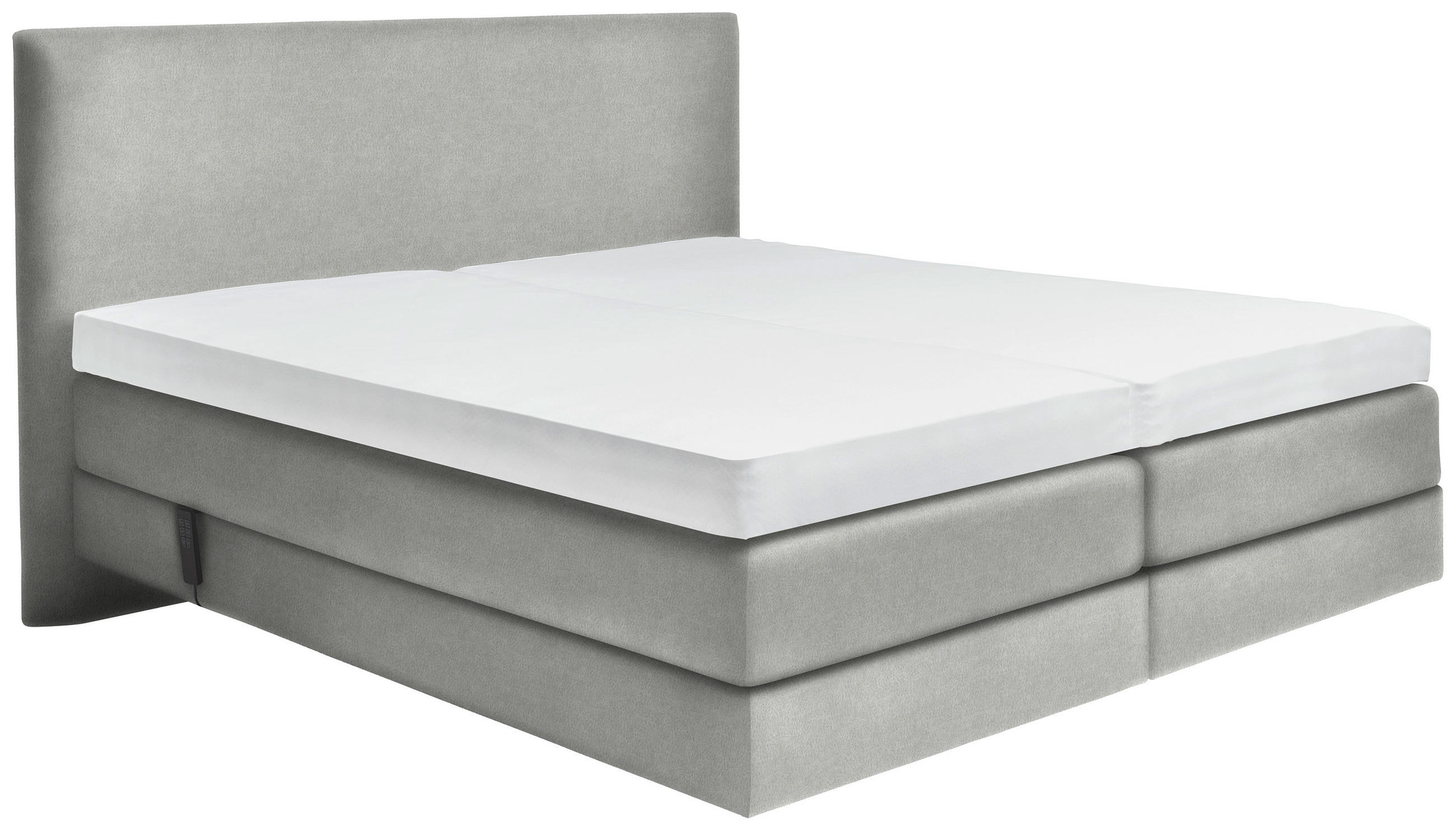BOXSPRINGBETT 160/200 cm  in Hellgrau  - Hellgrau, KONVENTIONELL, Holz/Textil (160/200cm) - Dieter Knoll