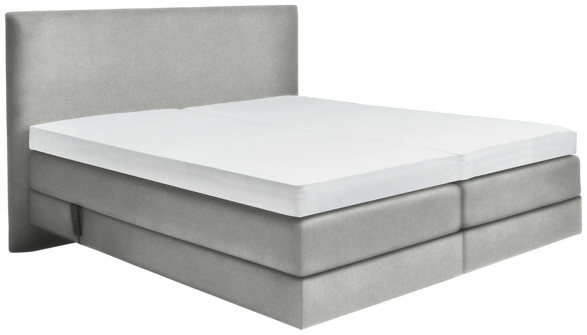 BOXSPRINGBETT 160/200 cm  in Hellgrau  - Hellgrau, Konventionell, Holz/Textil (160/200cm) - Dieter Knoll