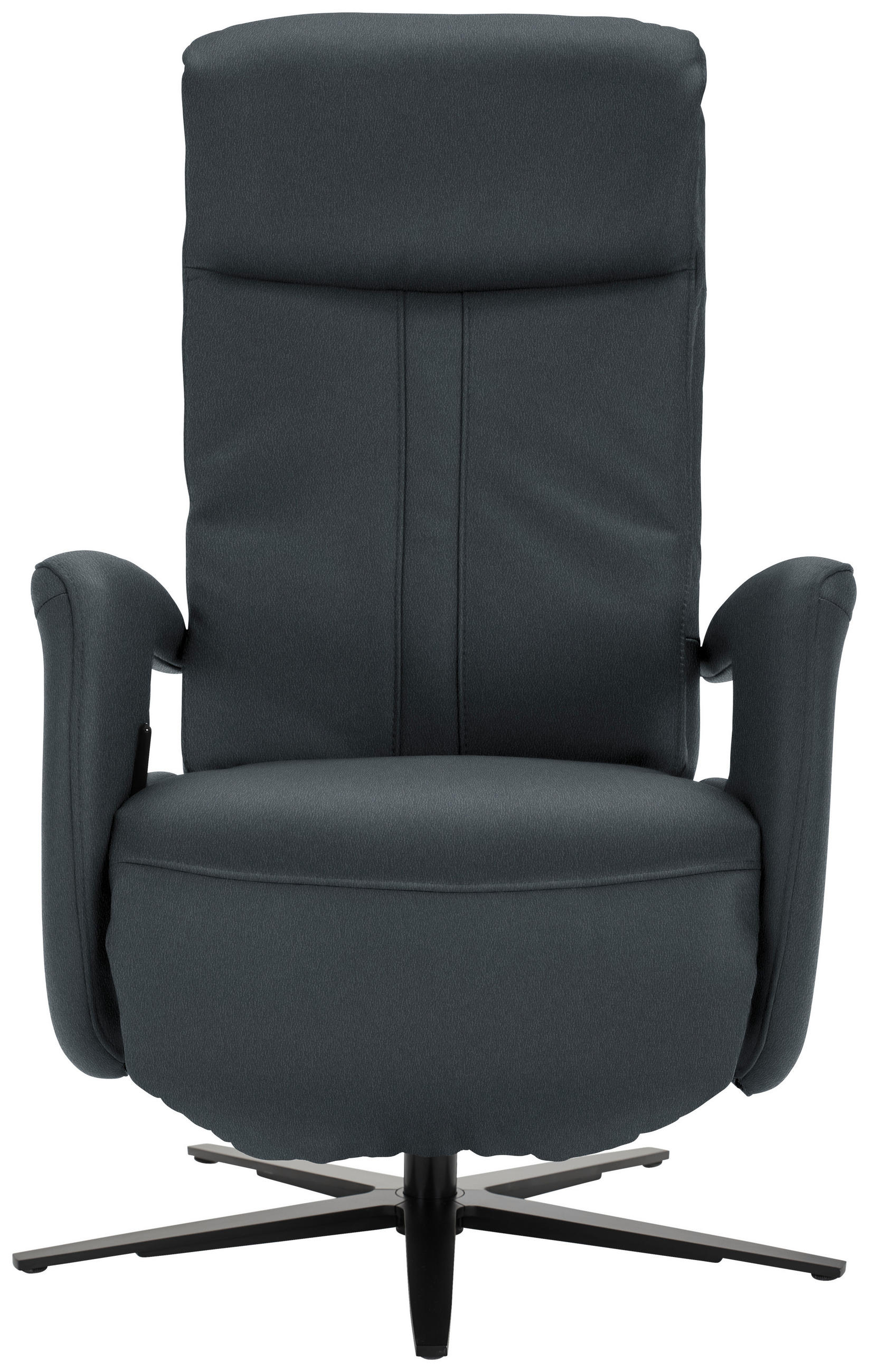 RELAXSESSEL in Leder Dunkelblau  - Schwarz/Dunkelblau, Design, Leder/Metall (71/112/83cm) - Dieter Knoll