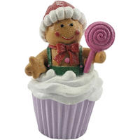 DEKORATIONSMUFFINS - lila/röd, Lifestyle, plast (11/18/8,5cm) - X-Mas