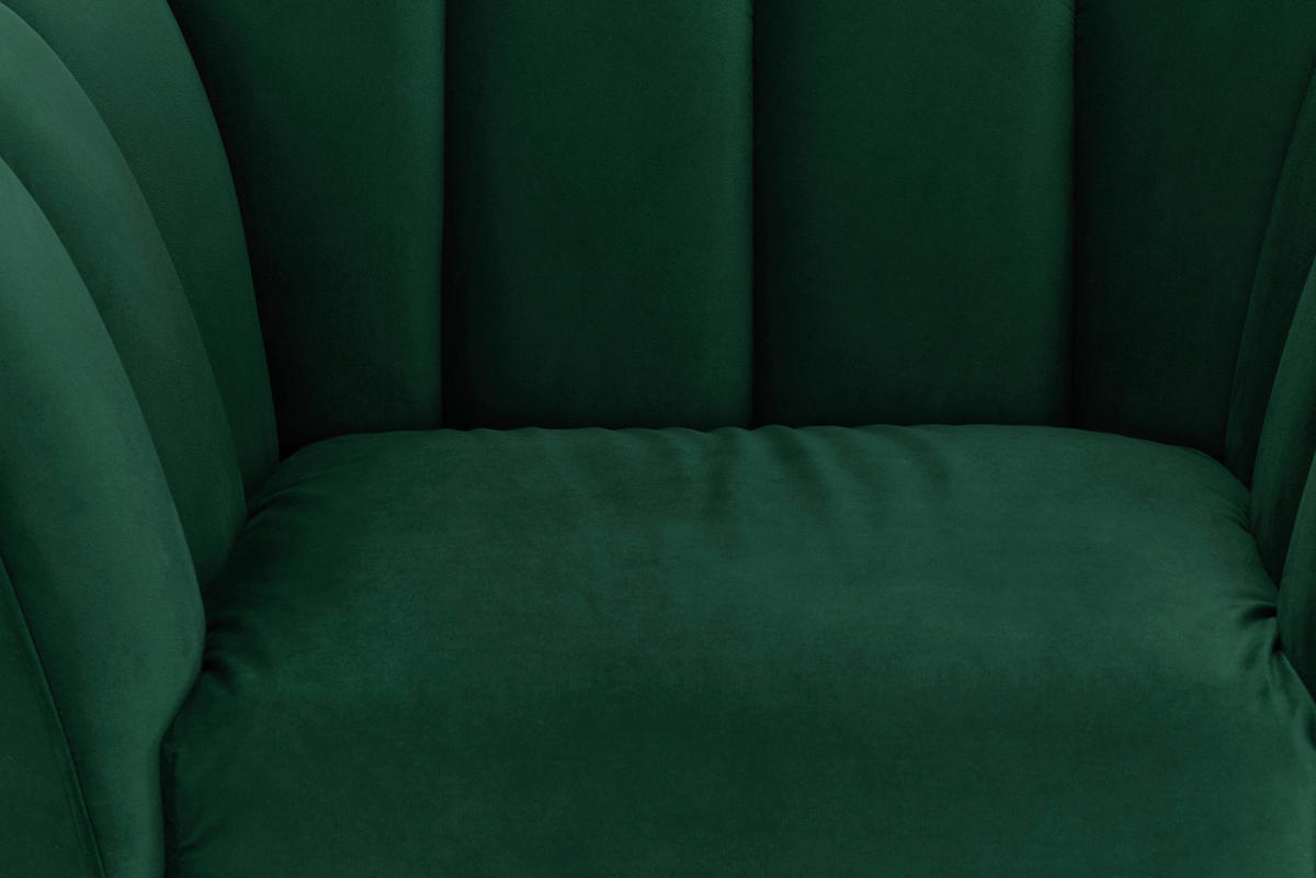 COCKTAILSESSEL Samt Grün    - Schwarz/Grün, MODERN, Holz/Textil (116/78,5/87cm) - P & B