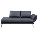 RÉCAMIERE COSIO LOUNGE -EXKLUSIV- - Chromfarben/Blaugrau, Design, Leder/Metall (209/85-109/95-16cm) - Dieter Knoll