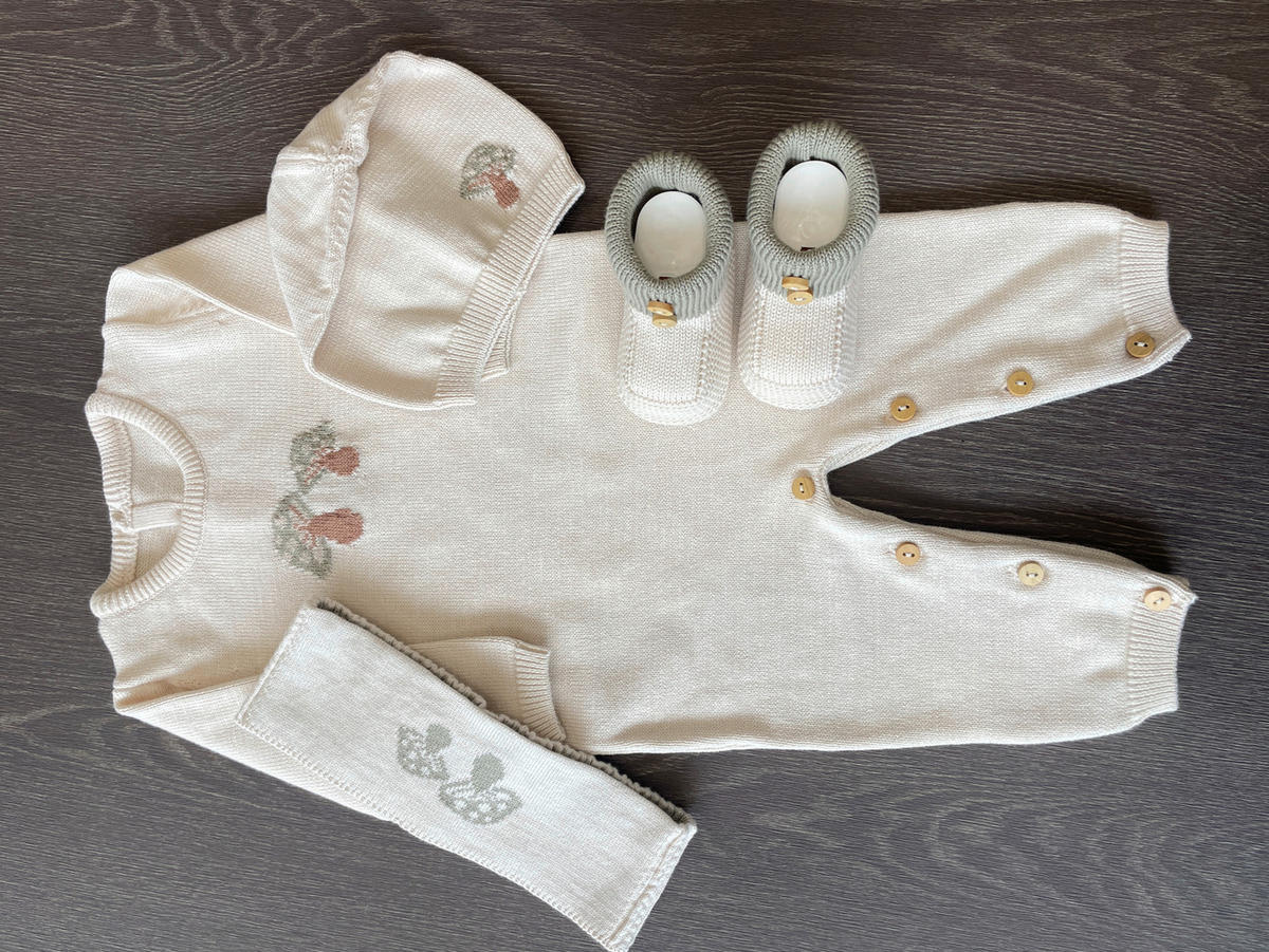 BABYBEKLEIDUNGSSET - Creme, Basics, Textil (56null) - Avelia