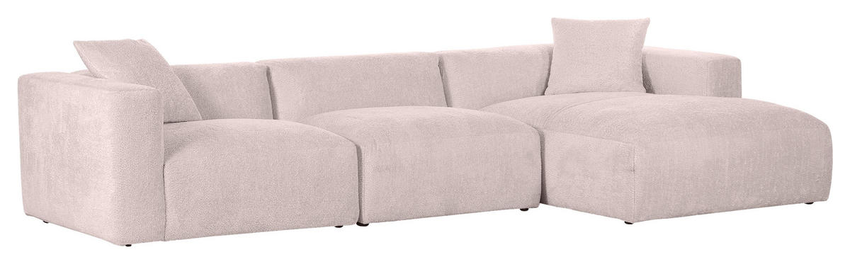 ECKSOFA Rosa Chenille  - Creme/Schwarz, MODERN, Kunststoff/Textil (323/178cm) - Carryhome