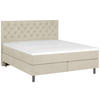 BOXSPRINGBETT 180/200 cm  in Beige  - Beige/Silberfarben, KONVENTIONELL, Textil/Metall (180/200cm) - Welnova