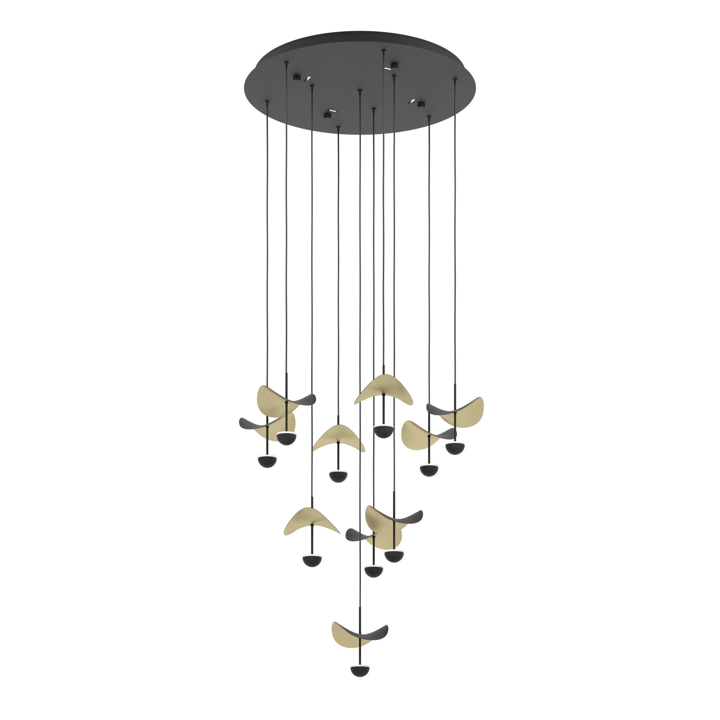 LED-HÄNGELEUCHTE 58/150 cm    - Goldfarben/Schwarz, Basics, Metall (58/150cm) - Eglo