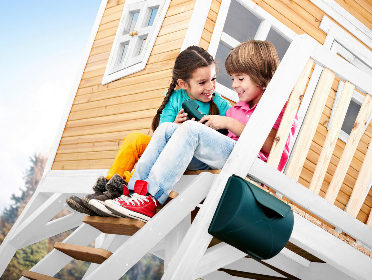 SPIELTURM 432/288/193 cm  - Lila/Braun, KONVENTIONELL, Holz (432/288/193cm) - Ambia Garden