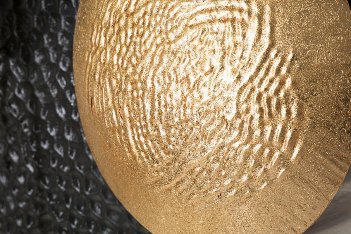 WANDDEKO  129.5/53.3/8.3 cm   - Goldfarben/Schwarz, Basics, Metall (129.5/53.3/8.3cm)