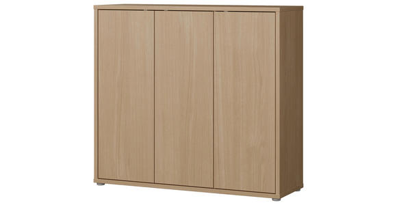 SCHUHSCHRANK 109,2/99,1/34,9 cm  - Eichefarben/Grau, MODERN, Holzwerkstoff/Kunststoff (109,2/99,1/34,9cm) - Carryhome