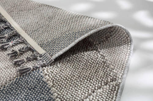 WEBTEPPICH 133/190 cm Blau, Grau  - Blau/Grau, Design, Textil (133/190cm) - Novel