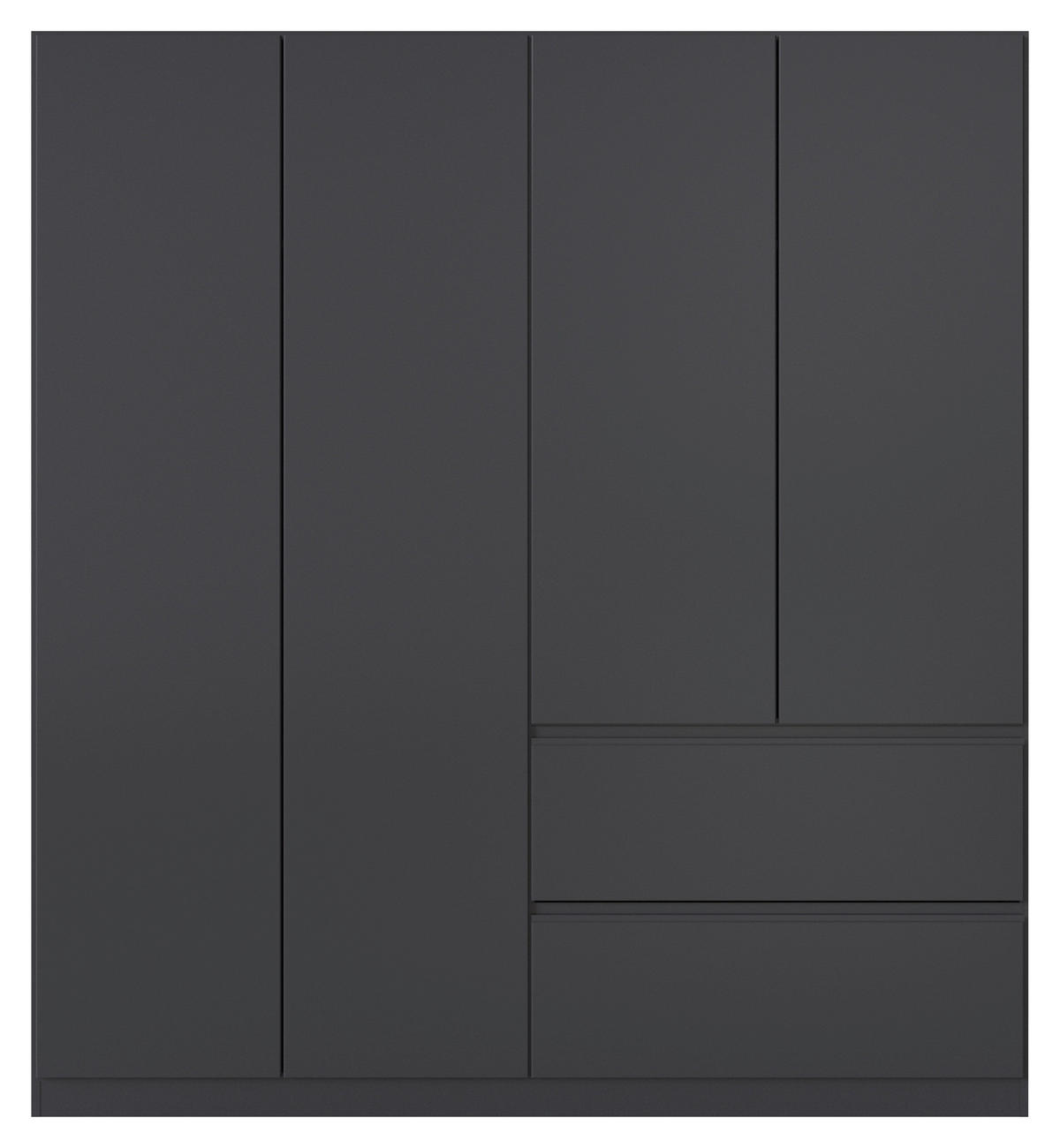 DREHTÜRENSCHRANK  in Grau  - Grau, MODERN, Holzwerkstoff (181/197/54cm) - Rauch Möbel