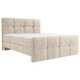 BOXBETT 140/200 cm  in Beige  - Chromfarben/Beige, Design, Holz/Holzwerkstoff (140/200cm) - Esposa