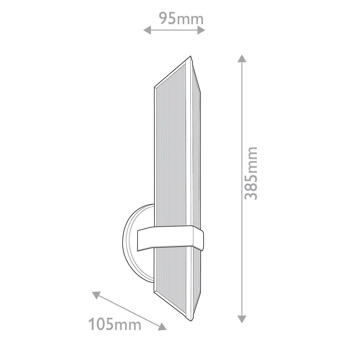 WANDLEUCHTE    - Bronzefarben, KONVENTIONELL, Glas/Metall (38,5/9,5/10,5cm) - Elstead Lighting
