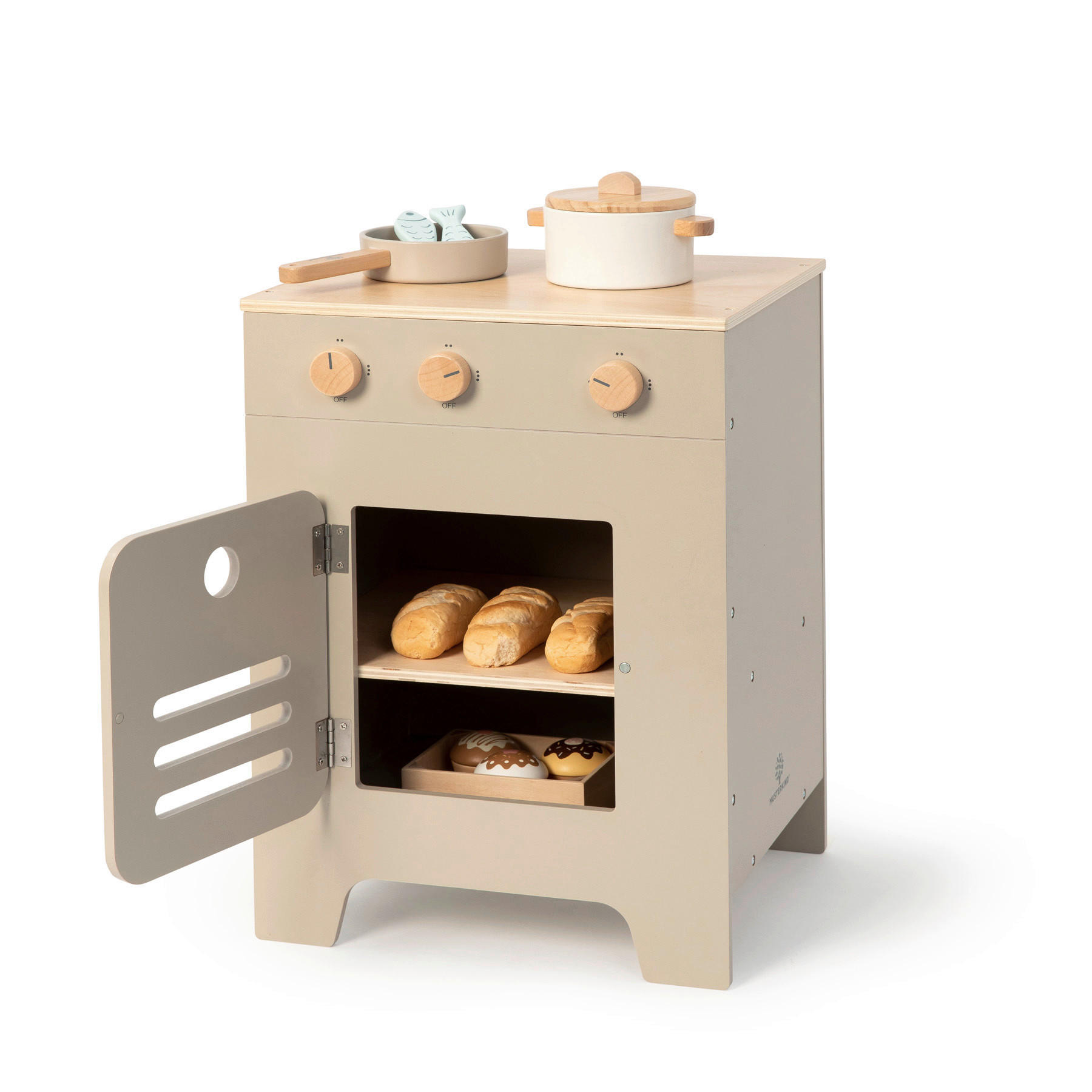 KINDERKÜCHE MIX & MATCH - Naturfarben/Grau, Basics, Holz/Holzwerkstoff (35/31,5/48cm) - MUSTERKIND