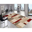 WEBTEPPICH 200/250 cm Palazzo Bloc  - Beige/Rot, KONVENTIONELL, Textil (200/250cm) - Novel