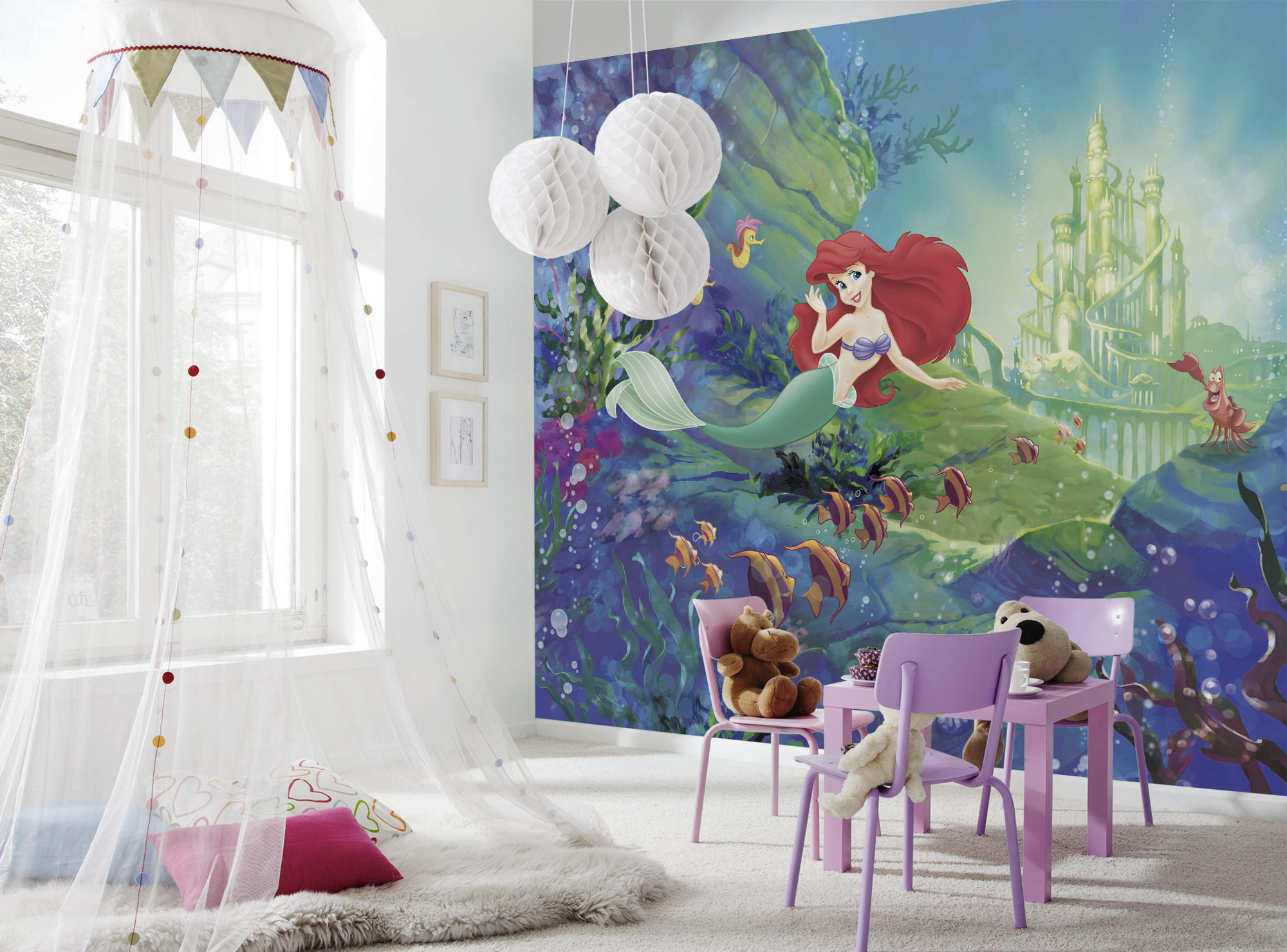 FOTOTAPETE Arielle's Castle  - Multicolor, Design, Papier (368/254cm) - Komar