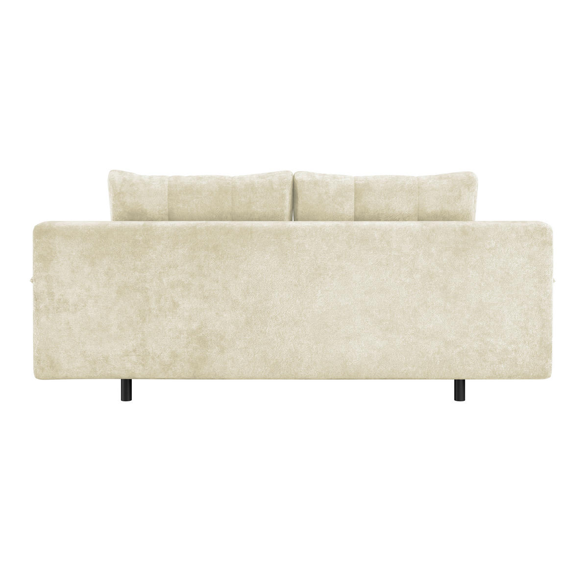 SCHLAFSOFA Chenille Creme  - Creme/Schwarz, Konventionell, Textil/Metall (203/94/96cm) - MID.YOU