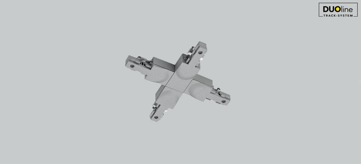 SCHIENENSYSTEM-VERBINDER DUOLINE TRACK-SYSTEM 16/2/17 cm {item..attr('I-DIMENSION'),[ ]}{itemattr('O-DIMENSION'),[ ]} - Titanfarben, Basics, Kunststoff (16/2/17cm) - Trio Leuchten