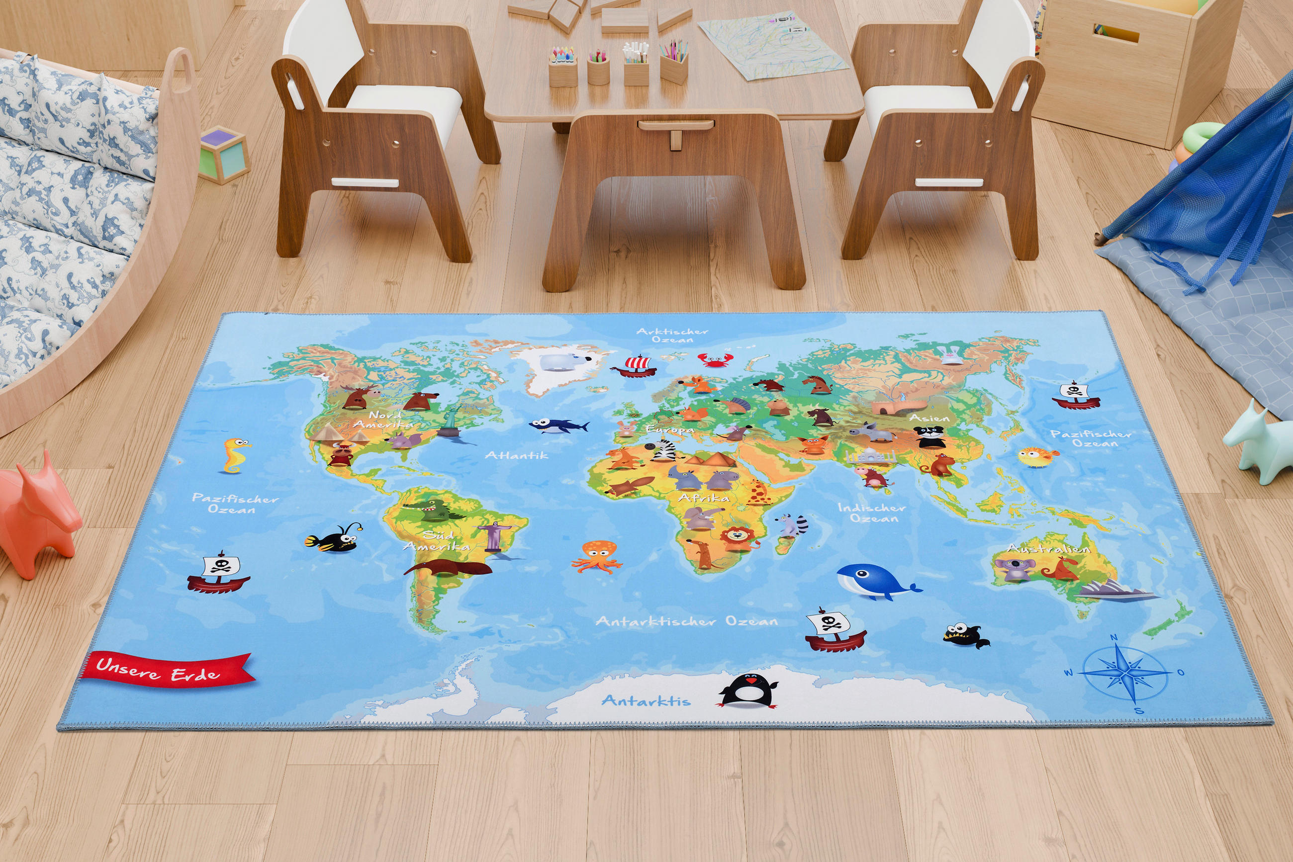 KINDERTEPPICH 140/200 cm BC Kids  - Hellblau, Design, Textil (140/200cm) - Ben'n'jen