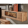 WOHNWAND  in Wildeiche  331,5/131,5/37,1 cm  - Wildeiche/Graphitfarben, Natur, Glas/Holz (331,5/131,5/37,1cm) - Valnatura