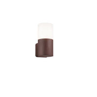 VÄGGLAMPA FÖR UTOMHUS - vit/rostfärgad, Klassisk, metall/plast (8,5/17,5cm) - Trio Leuchten