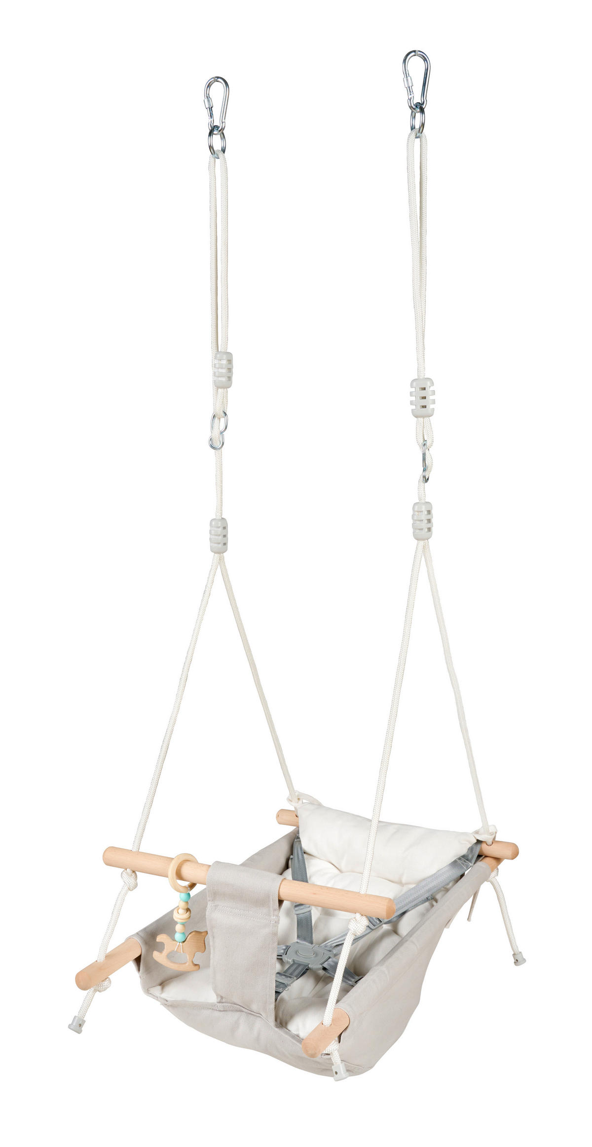 GUGALNICA ZA DOJENČKE - siva/bela, Basics, kovina/umetna masa (45/70/170cm) - My Baby Lou