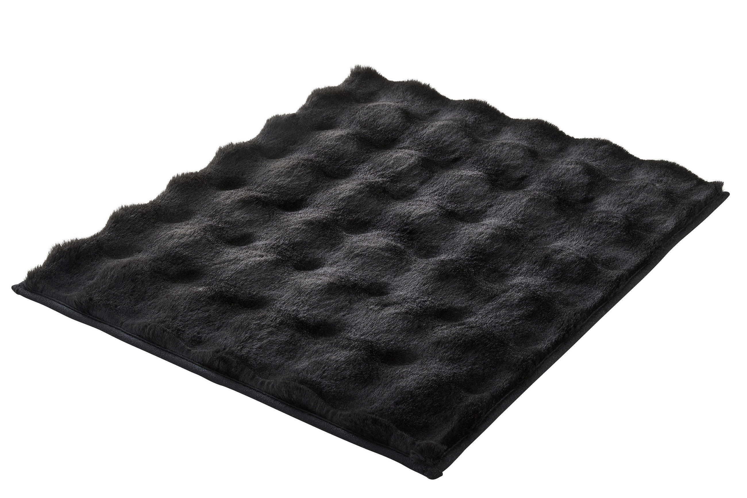 KUPATILSKA PROSTIRKA CLOUD  crna 50/60 cm  - crna, Osnovno, tekstil/plastika (50/60cm) - Kleine Wolke