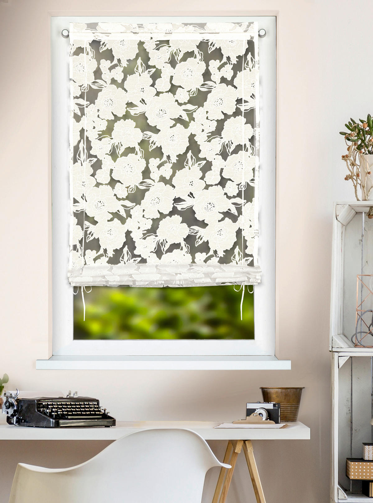 FERTIGVORHANG halbtransparent  - Weiß, Basics, Textil (60/130cm)