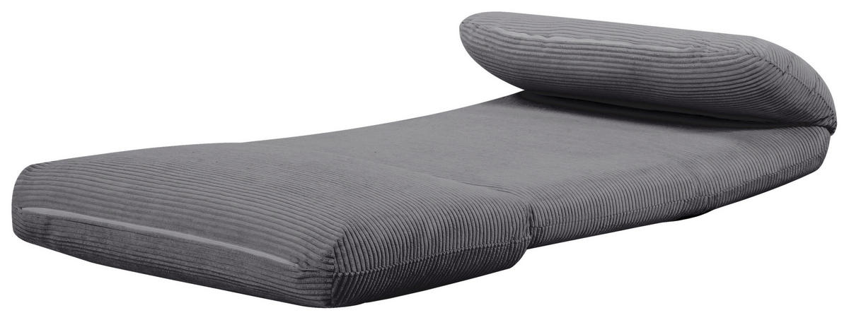 SCHLAFSESSEL in Cord Hellgrau  - Hellgrau, Design, Textil/Metall (82/58/78cm) - Livetastic