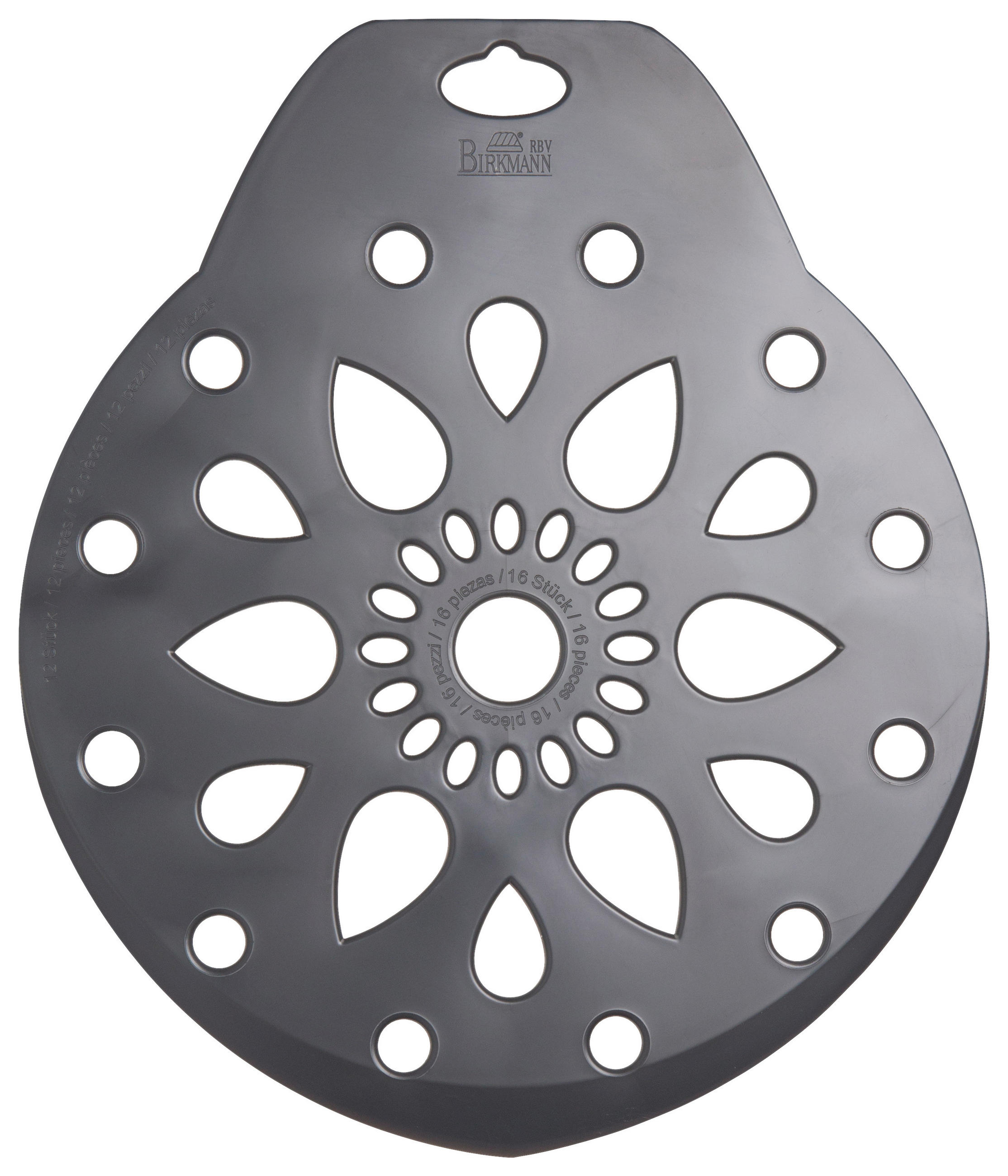 KUCHENSCHABLONE - Dunkelgrau, KONVENTIONELL, Kunststoff (28cm) - Birkmann