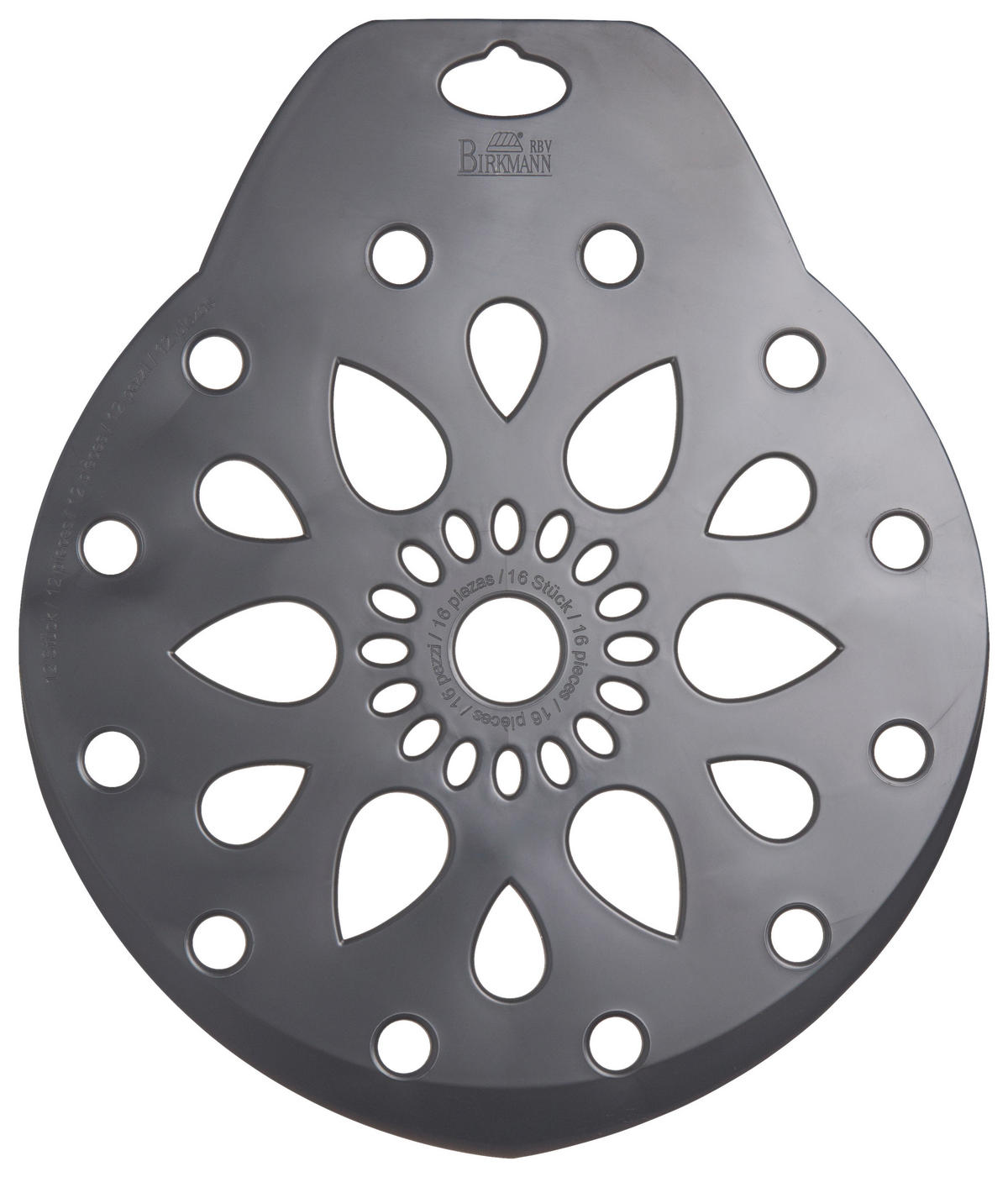 KUCHENSCHABLONE - Dunkelgrau, KONVENTIONELL, Kunststoff (28cm) - Birkmann