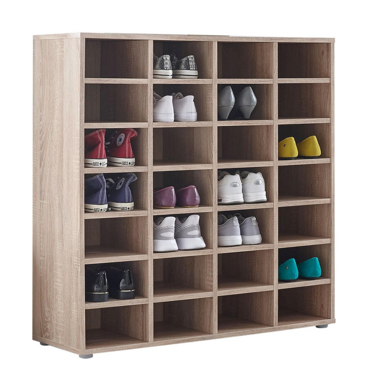 HYLLA i 92/96/33 cm Sonoma ek  - Sonoma ek/silver, Basics, trämaterial/plast (92/96/33cm) - Best Price