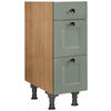 SCHUBKASTENUNTERSCHRANK 30/87/56 cm  in Grün, Eichefarben  - Eichefarben/Schwarz, MODERN, Holzwerkstoff/Metall (30/87/56cm) - Nobilia