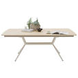 ESSTISCH      - Eiche Bianco/Creme, Design, Holz/Metall (200/100/76cm) - Valnatura