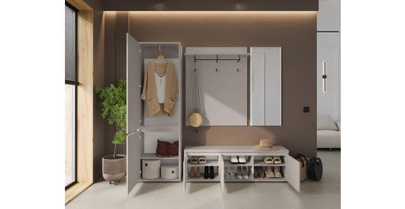 GARDEROBENSCHRANK Liv  in 60/195/33,8 cm  - Kaschmir/Schwarz, KONVENTIONELL, Holzwerkstoff (60/195/33,8cm) - Xora