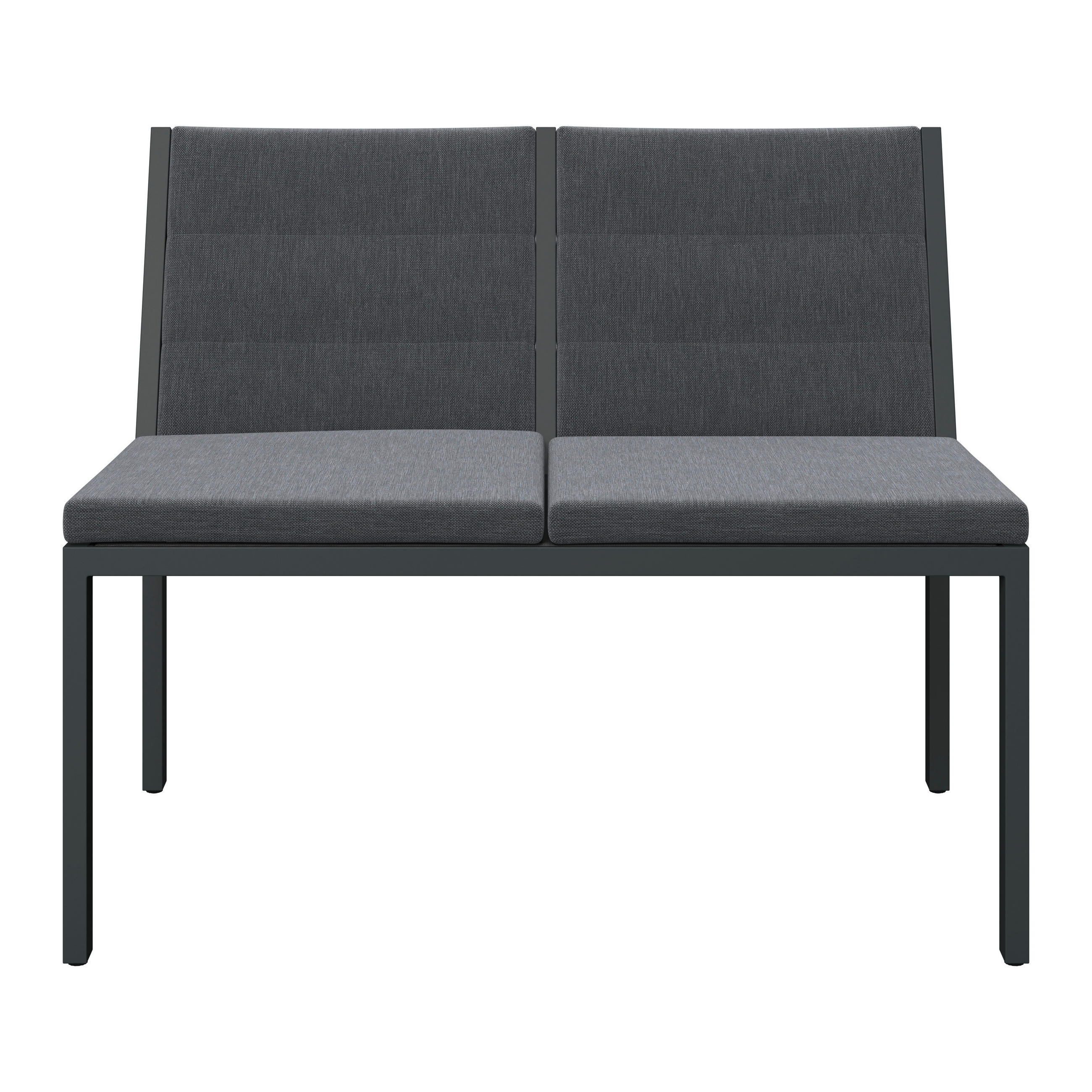 LOUNGESOFA  - Anthrazit/Grau, MODERN, Textil/Metall (100/82/62cm) - Amatio