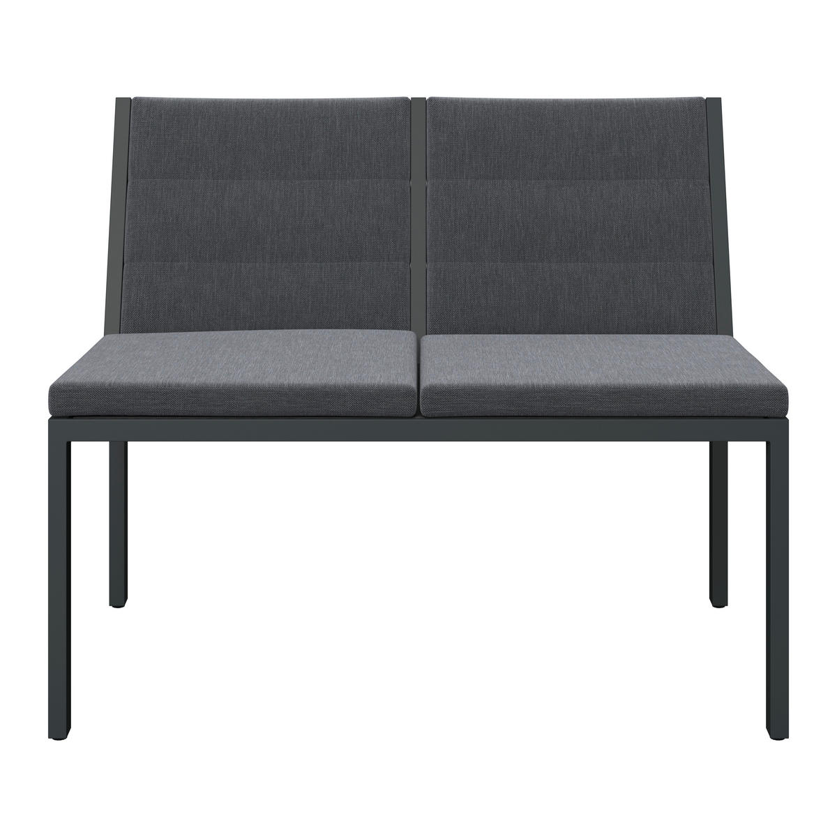 LOUNGESOFA  - Anthrazit/Grau, MODERN, Textil/Metall (100/82/62cm) - Amatio