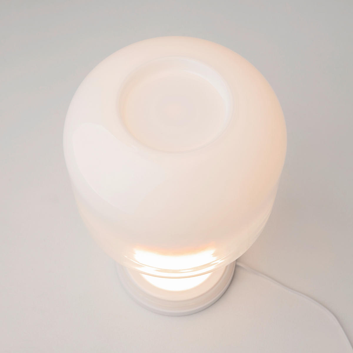 LED-TISCHLEUCHTE - Weiß Hochglanz, Design, Glas/Metall (26/42cm) - MAYTONI