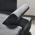 ECKSOFA Anthrazit Flachgewebe  - Anthrazit/Silberfarben, Design, Textil/Metall (306/174cm) - Carryhome