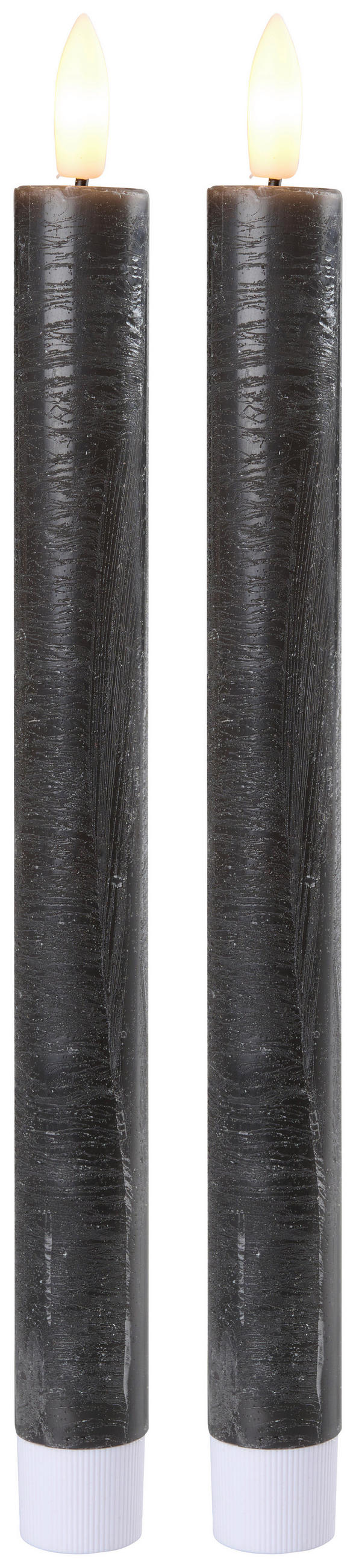 LJUS MED LED  - grå, Basics, plast/naturmaterial (2,2/24,5cm) - Ambia Home