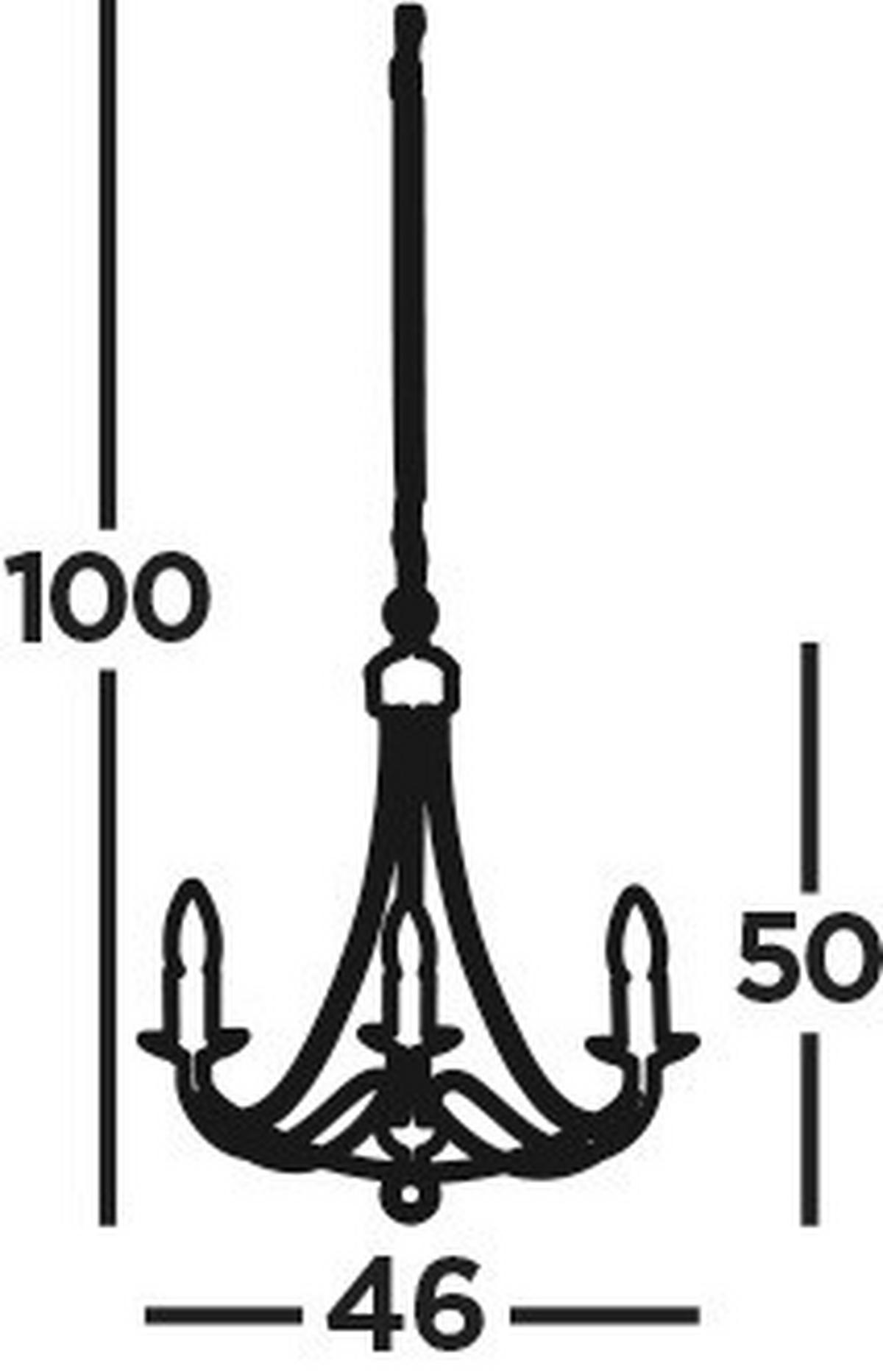 KRONLEUCHTER Maypole 46/100 cm   - Messingfarben, KONVENTIONELL, Metall (46/100cm)